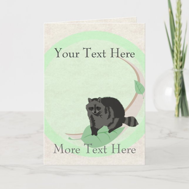 Raccoon Greeting Card (Front)