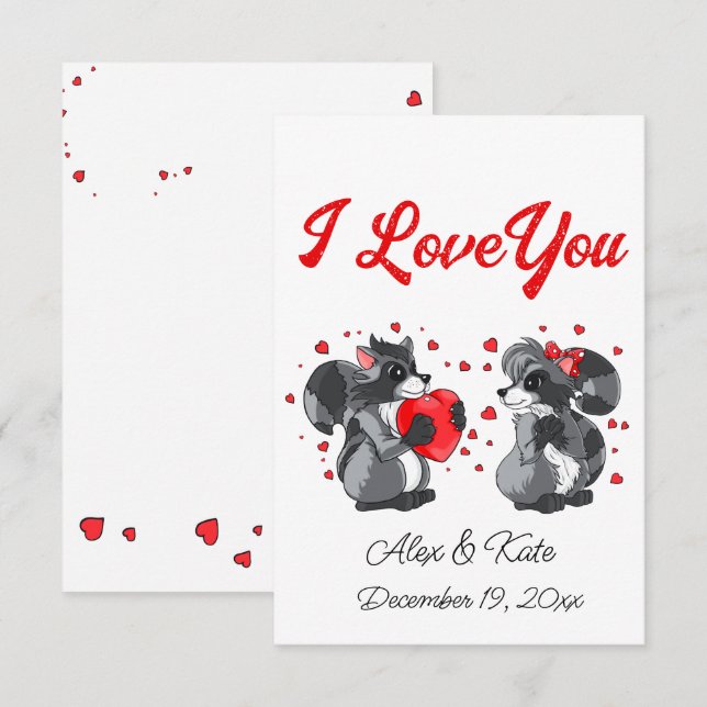 Raccoon Greeting Card (Front/Back)