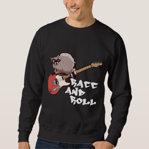 Raccoon Guitar Racc and Roll Sweatshirt