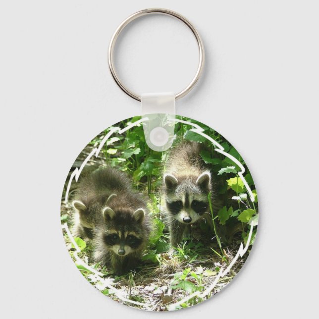 Raccoon Habitat Keychain (Front)
