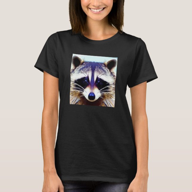 Raccoon Hand Draw Funny For Men Women Kids T-Shirt (Front)