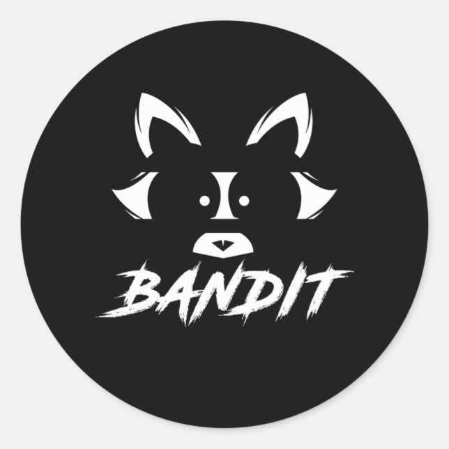 Raccoon Head Bandit Raccoons Trash Animal Gift Classic Round Sticker (Front)