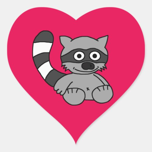 Raccoon Heart Sticker