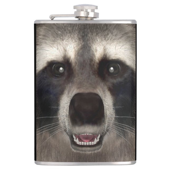 Raccoon Hip Flask (Front)
