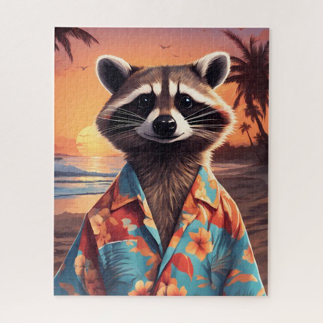 Raccoon Holiday Jigsaw Puzzle (Vertical)