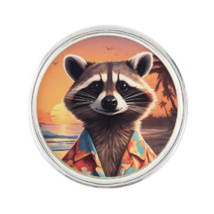 Raccoon Holiday Lapel Pin