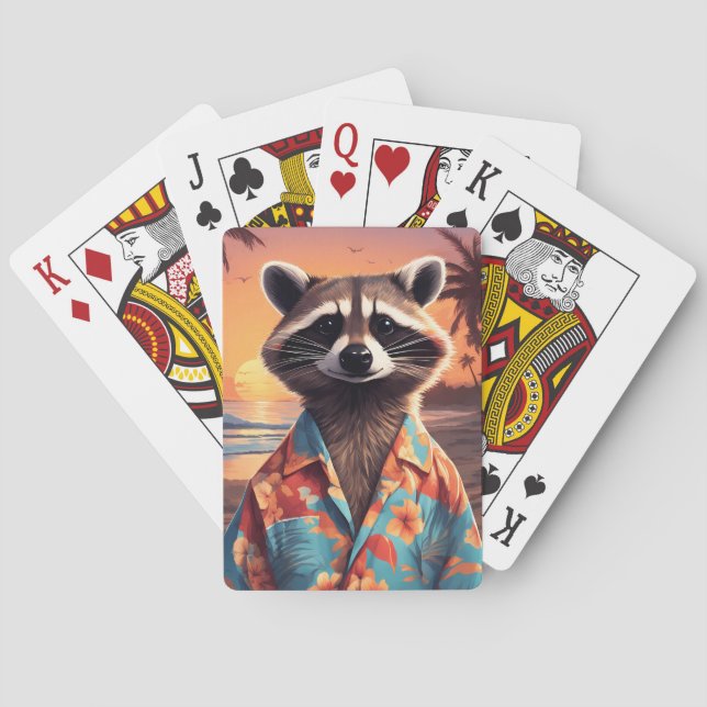 Raccoon Holiday Poker Cards (Back)