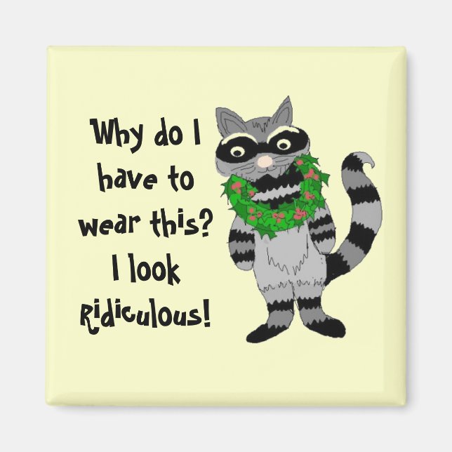 Raccoon Humour Magnet (Front)