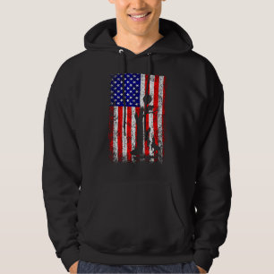 Raccoon Hunting Dogs American Flag Hoodie