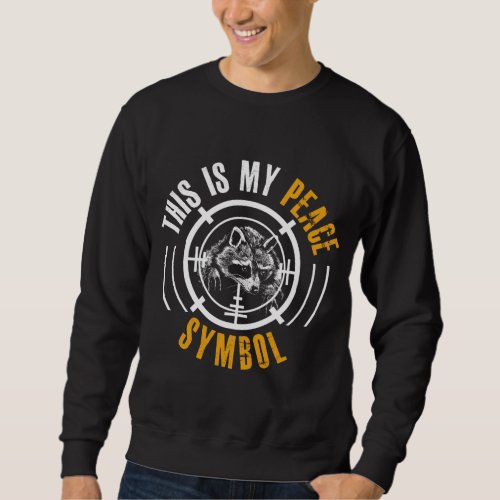 Raccoon Hunting Season Symbol Coon Hunter Sweatshirt