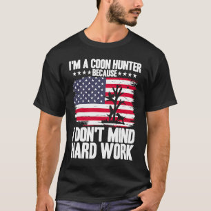Raccoon Hunting Season USA Flag I'm A Coon Hunter T-Shirt