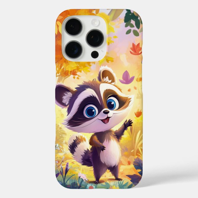 Raccoon Illustration Phone Case (Back)