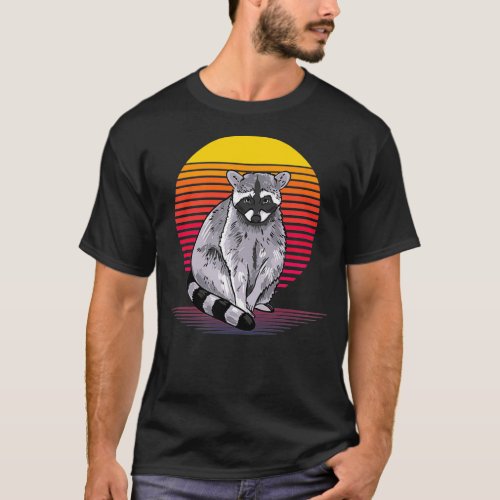 Raccoon Illustration Raccoons Love T_Shirt