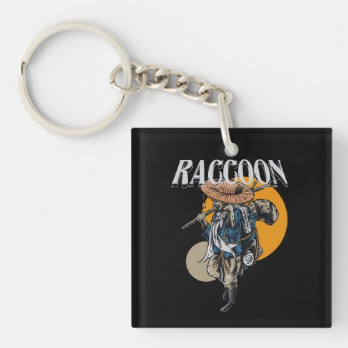 raccoon_illustration_streetwear keychain