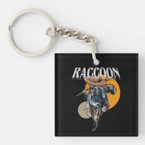 raccoon_illustration_streetwear keychain