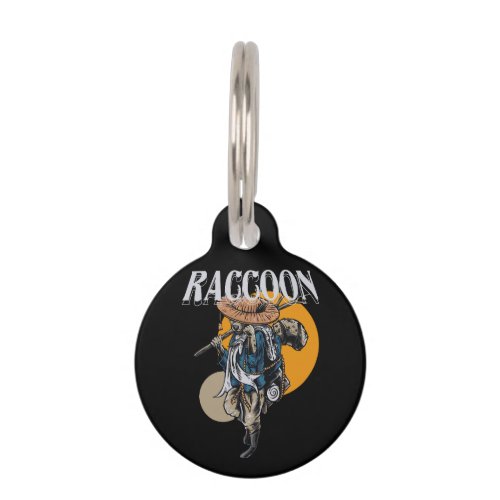 raccoon_illustration_streetwear pet ID tag