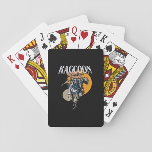 raccoon_illustration_streetwear playing cards