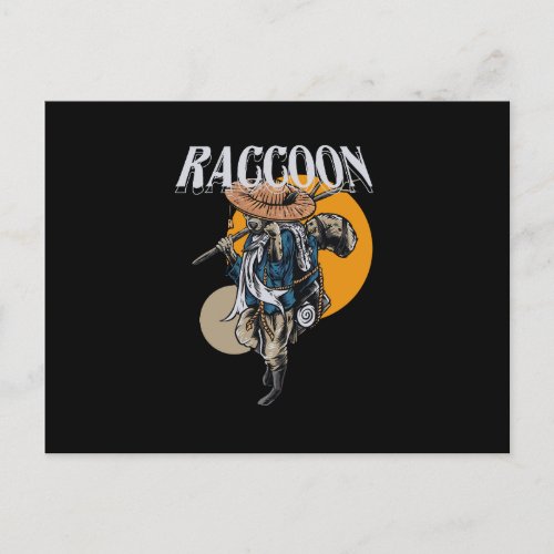 raccoon_illustration_streetwear postcard