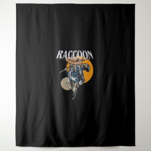 raccoon_illustration_streetwear tapestry