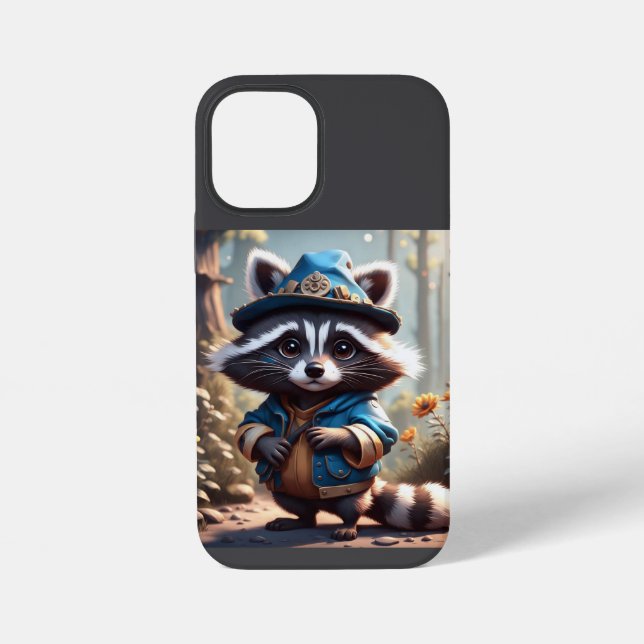Raccoon in a Blue Uniform iPhone / iPad case (Back)