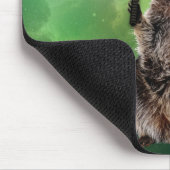 Raccoon In Space Viking Shield Sword Cute Funny Mouse Pad (Corner)