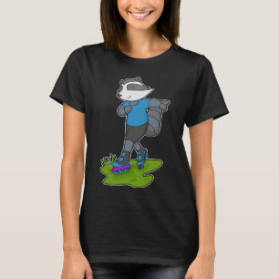 Raccoon Inline skating Roller skates T-Shirt