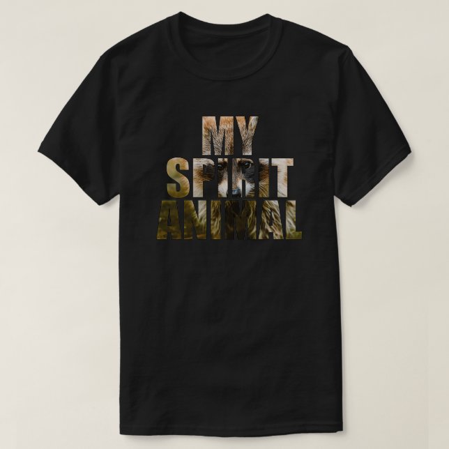 Raccoon Is My Spirit Animal 2 T-Shirt (Design Front)