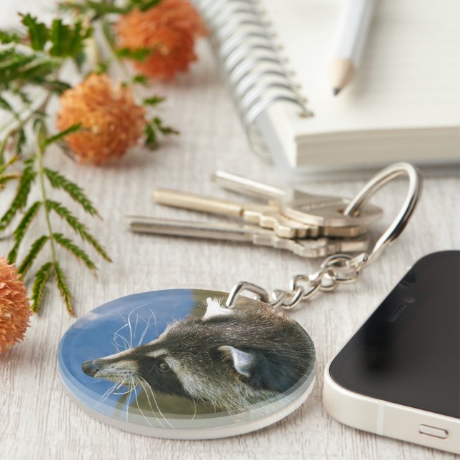 Raccoon Keychain (Front Right)