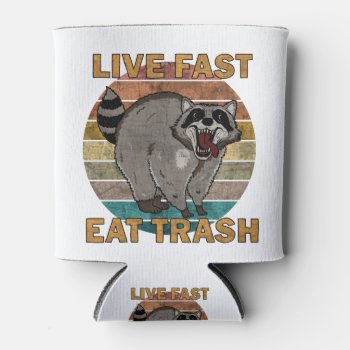 Raccoon - Live Fast Eat Trash Can Cooler by Moma_Art_Shop at Zazzle