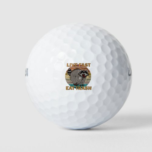 Raccoon _ Live Fast Eat Trash Golf Balls