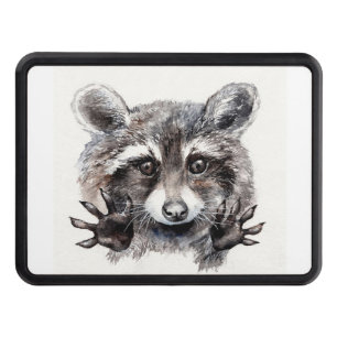 Raccoon Lover Lovely Baby Raccoon Hitch Cover