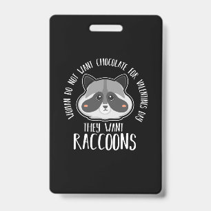 Raccoon Lover Raccoon For Valentines Day Badge