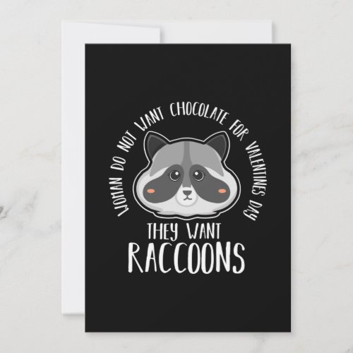 Raccoon Lover Raccoon For Valentines Day Invitation
