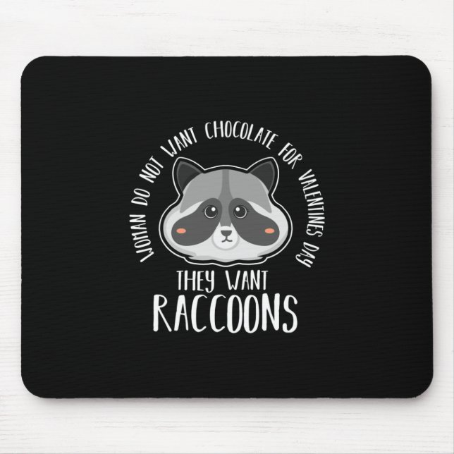 Raccoon Lover Raccoon For Valentines Day Mouse Pad (Front)