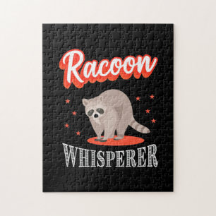Raccoon Lover Raccoon Whisperer Jigsaw Puzzle
