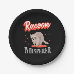 Raccoon Lover Raccoon Whisperer Paper Plates