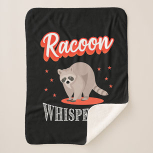 Raccoon Lover Raccoon Whisperer Sherpa Blanket