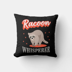 Raccoon Lover Raccoon Whisperer Throw Pillow