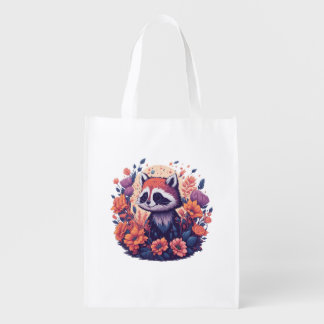 Raccoon Lovers Artwork Grocery Bag