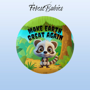 Raccoon, Make Earth Great Again, Environmental Button