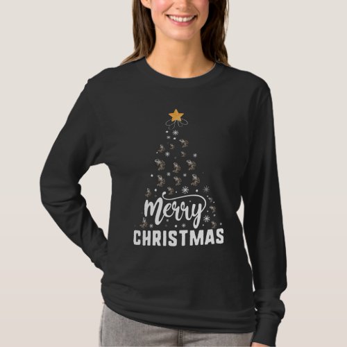 Raccoon Merry Christmas Tree Family Xmas Holidays  T_Shirt