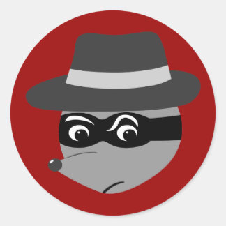 Raccoon Mobster Classic Round Sticker