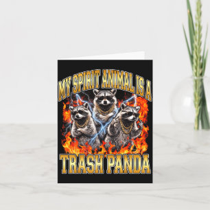 Raccoon My Srit Animal Is A Trash Panda Funny Boot Card
