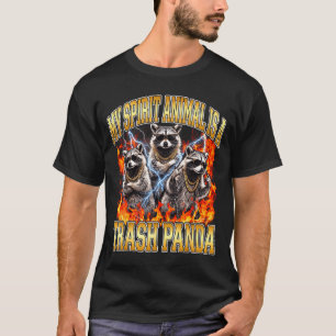 Raccoon My Srit Animal Is A Trash Panda Funny Boot T-Shirt