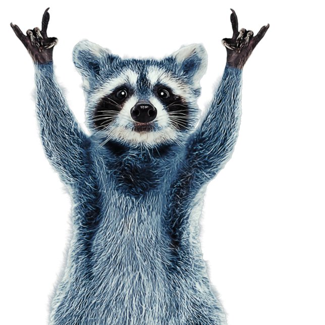 Raccoon - Nature Raccoon - Cute Raccoon Rectangular Sticker (Creator Uploaded)