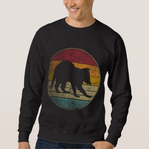 Raccoon Nature Wildlife Vintage Retro Style Distre Sweatshirt