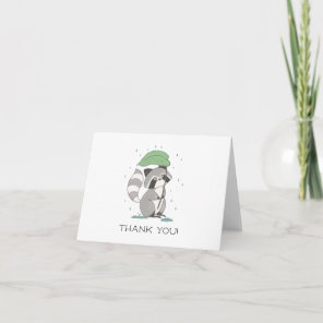 Raccoon Neutral Baby Shower Thank You Note