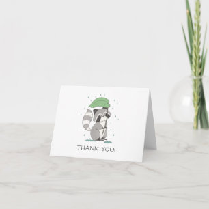 Raccoon Neutral Baby Shower Thank You Note