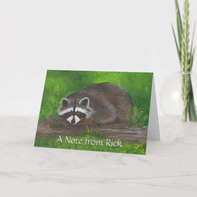 Raccoon Note Card (Front)