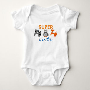 Raccoon Owl Fox Animal Super Cute Baby Bodysuit